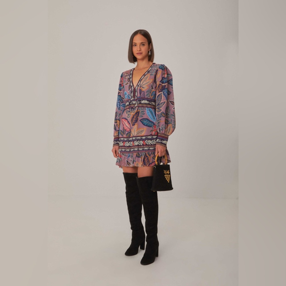 FARM Rio Multicolor Leaf Print Dress - Picture 8 of 10